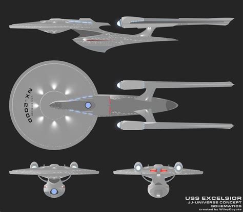 Jj Excelsior Schematics By Trekmodeler On Deviantart Star Trek Art