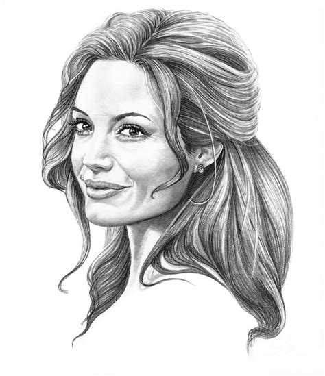 Angelina Jolie By Murphy Elliott Angelina Jolie Drawing Angelina