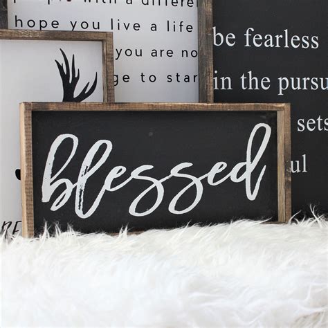 Blessed | Wood Sign farmhouse signs, rustic signs, fixer upper style, home decor, rustic decor ...