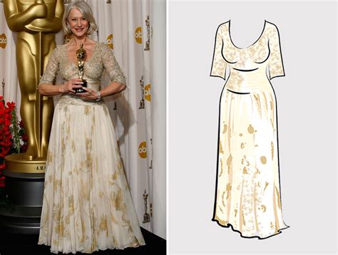 oscars what every best actress winner wore helen mirren christian lacroix oscars the great