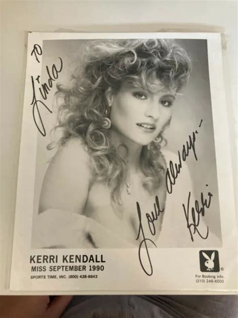 KERRI KENDALL SIGNED Playboy Playmate Miss September 1990 Headshot
