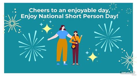 National Short Person Day Greeting Card Background In Eps Illustrator