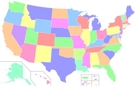 Free Editable Usa Map With States United States Map