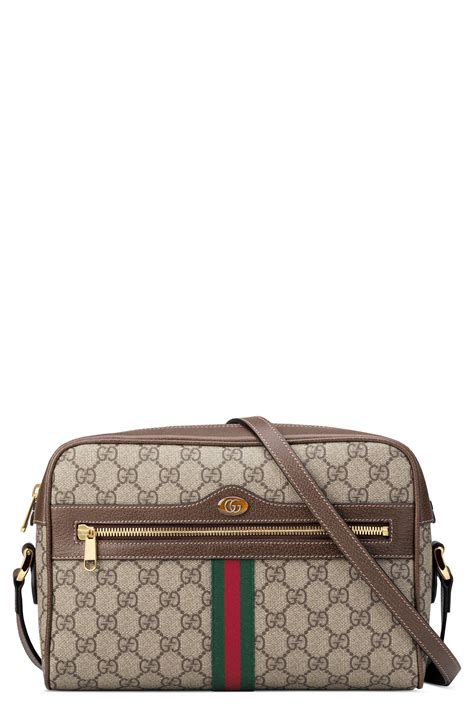 Gucci bamboo handle bag for sale on www.luxuryator.com #guccibag #guccibamboo #guccipurses #guccihandbags #gucci bamboo #bamboo. Gucci Ophidia Gg Supreme Canvas Crossbody Bag in Natural ...
