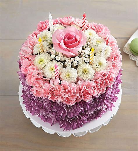 Birthday Wishes Flower Cake Pastel Flowers Com
