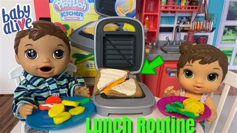 Baby Alive Eats Play Doh Grilled Cheese Sandwich New Sandwich Maker