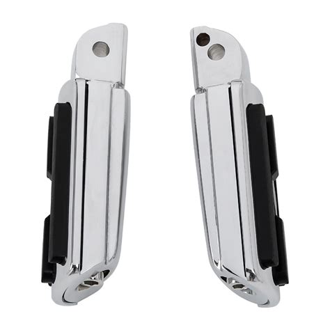Pair Chrome Rear Foot Pegs Footrest Fit For Harley Softail Slim Fat Boy