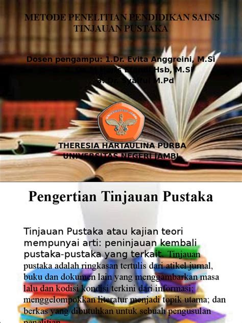 6 contoh kajian pustaka berikut ini penting untuk memberikan fondasi untuk kerangka berpikir dan kerangka teori dalam suatu penelitian ilmiah. Metode Penelitian Kajian Pustaka
