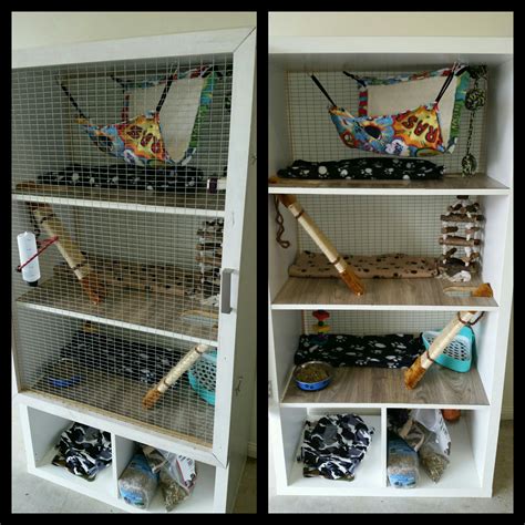 Awesome Rats Cage Made From An Ikea Bookshelf Rat Cage Ferret