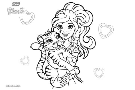 Home / cartoon / lego friends. LEGO Friends Coloring Pages Pets Tiger - Free Printable ...