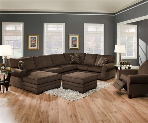 Grey Walls Brown Furniture Living Room