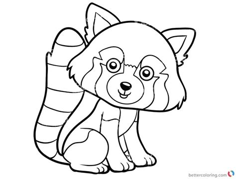 The panda is often called the bamboo bear because it loves the leaves and stem of bamboo. Red Panda Coloring Pages Clipart - Free Printable Coloring ...