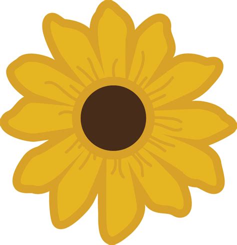 A Of Memories Svg Sunflower Clipart Full Size Clipart 5492354