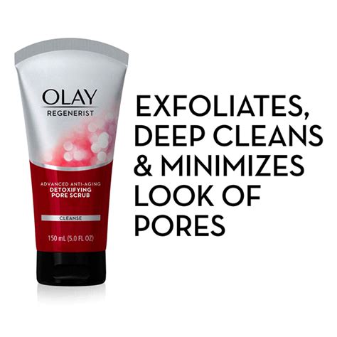 Olay Regenerist Detoxifying Pore Scrub Facial Cleanser 50 Fl Oz
