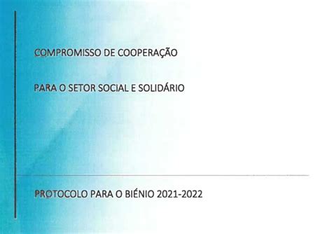 COMPROMISSO DE COOPERAÇÃO PARA O SECTOR SOCIAL E SOLIDÁRIO APP