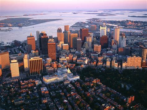 Hdmax Aerial View Of Downtown Boston Massachusetts Tapety Kraje Hd