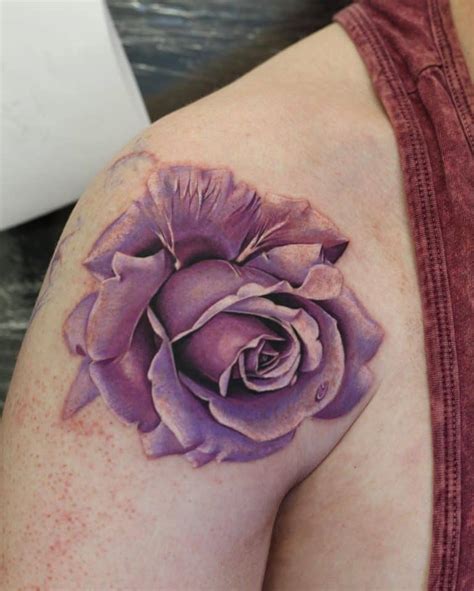 Top 81 Best Purple Rose Tattoo Ideas 2020 Inspiration Guide