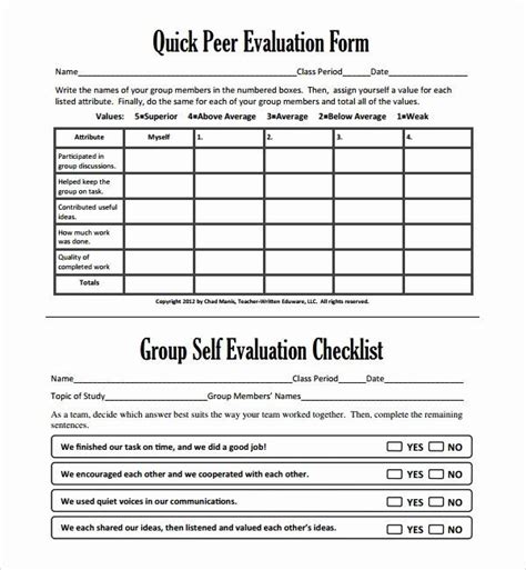 group evaluation form template   group activity evaluation