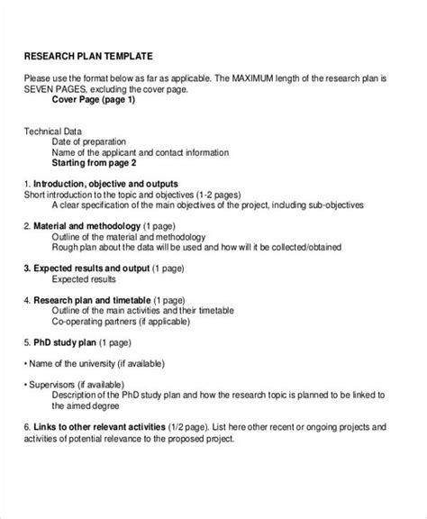 14 Research Plan Templates Free Sample Example Format Download