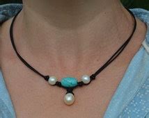 Popular Items For Pearl Leather Choker On Etsy