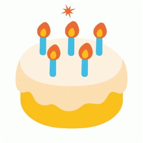 Birthday Cake With Slices Sticker The Blobs Live On Birthday Cake Candles Discover Share Gifs