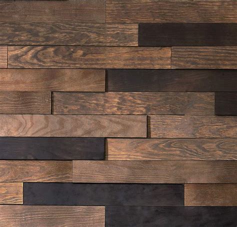 Wood Planks Are Stacked Together On The Wall In This Photo With Black