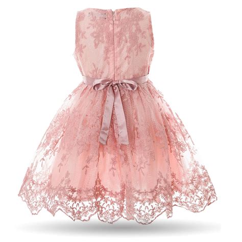 Cielarko Girls Dress Fancy Kids Lace Dresses Flower Mesh Children