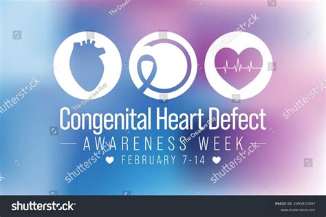 Congenital Heart Defect Chd Awareness Week Stock Vector Royalty Free