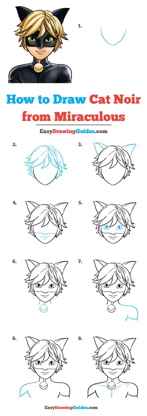 75 new pictures in the largest collection. How to Draw Cat Noir from Miraculous - Really Easy Drawing ...