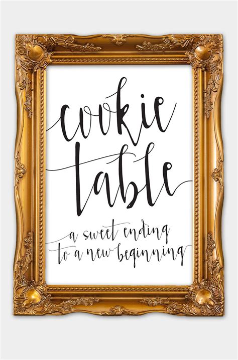 Banners And Signs Cookie Sign Printable Bridal Shower Signs Cookie Bags