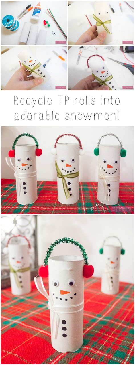 Toilet paper roll wall art. Craftaholics Anonymous® | DIY Toilet Paper Roll Snowmen