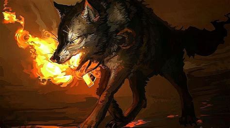 Fire Wolf Mobile Wolfs On Fire Hd Wallpaper Pxfuel