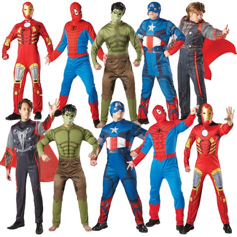 Mens Marvel Avengers Outfit Official Adults Licensed Superhero Party