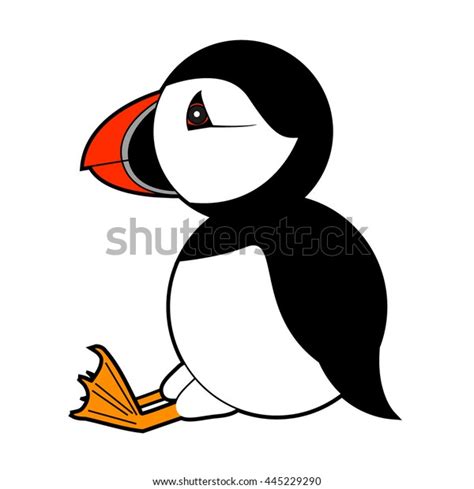 Puffin Vector Illustration On White Background Stock Vector Royalty