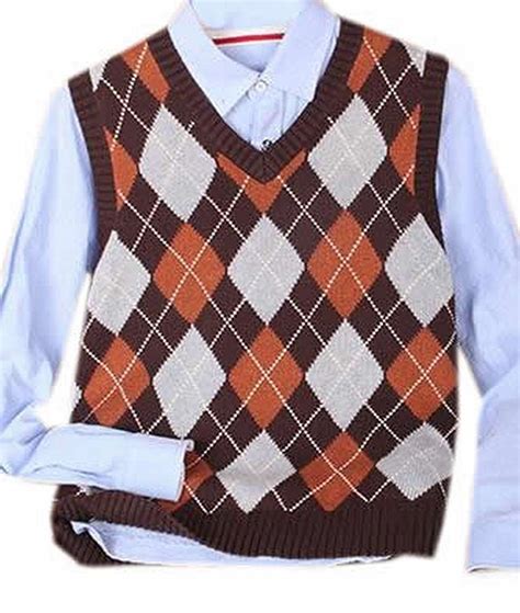 Abetteric Mens Fashion Checkered Slim V Neck Sleeveless Sweater Vests