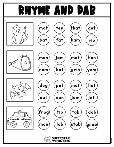 Cat Bat Mat Worksheets Worksheets For Kindergarten