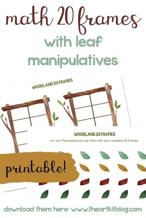 Free Adorable Woodland 20 Frames Manipulatives Printables For Math