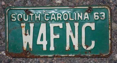 1963 South Carolina License Plate