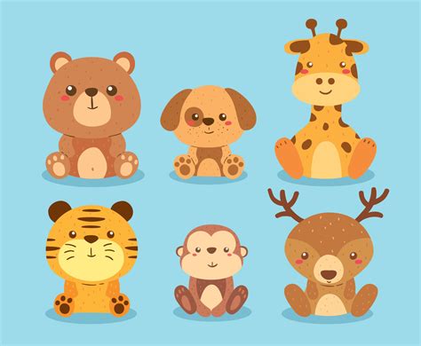 Cute Cartoon Baby Animals