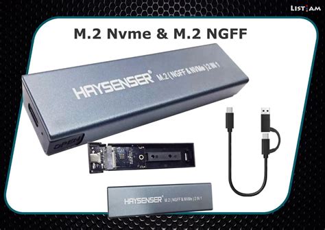 Haysenser M 2 Nvme M 2 NGFF M 2 SSD to USB3 1 Enclosur Case Внешний