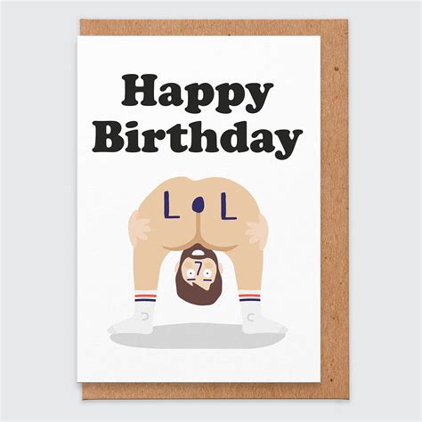 Buy Happy Birthday Lol Birthday Card Rude Naked Joke Birthday Card Adult Birthday Card