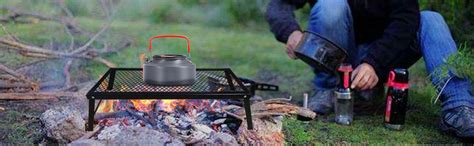 Xtskly Folding Campfire Grill Portable And Heavy Duty Camp