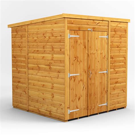 6 X 6 Premium Tongue And Groove Pent Shed Double Doors Windowless