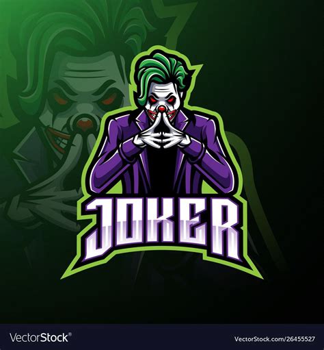 Joker Esport Mascot Logo Design Vector Image On Joker