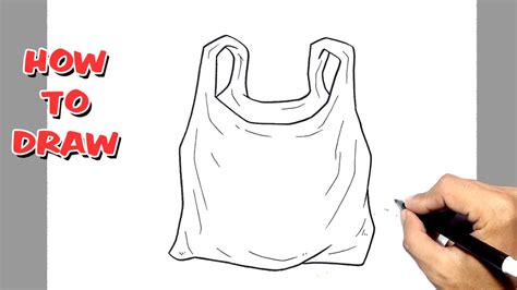 How To Draw Plastic Bag Drawing Tutorial Youtube