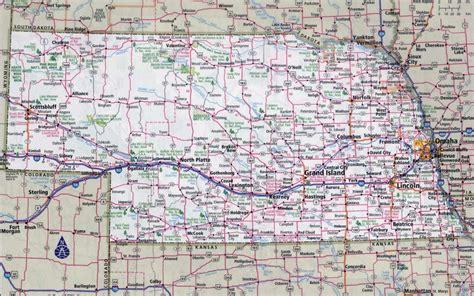 State And County Maps Of Nebraska Printable Road Map Of Nebraska