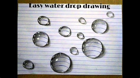 Learn how to draw cartoons, manga characters, people, animals and much more. "3d real water drop" drawing simple technique || pencil ...