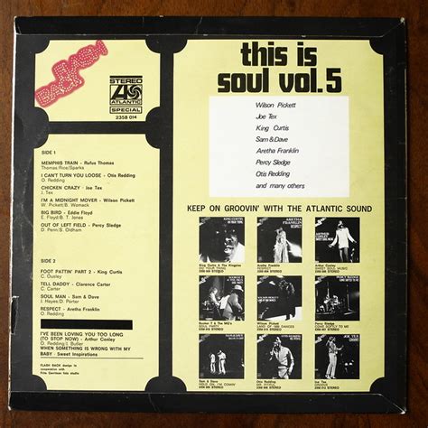 Backside This Is Soul No5 Rufus Thomas Otis Redding Joe Tex
