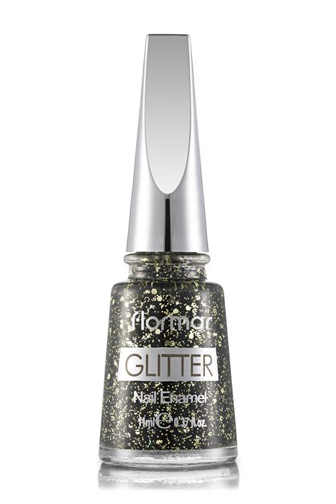 Glitter Nail Enamel Gl05 Black Diamonds Flormar Cosmetics