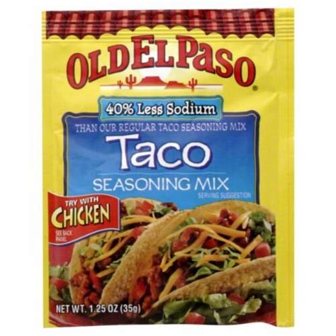 Old El Paso Less Sodium Taco Seasoning Mix 125 Oz Kroger